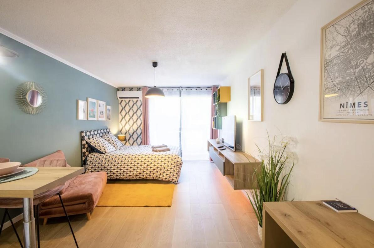 Studio Terrasse & Parking Gratuit En Residence Nîmes Eksteriør billede